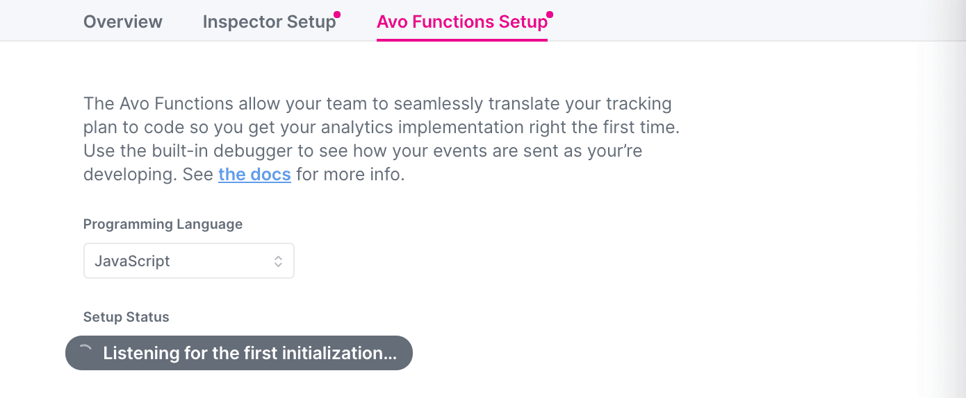 Avo Codegen listening for the first initialization