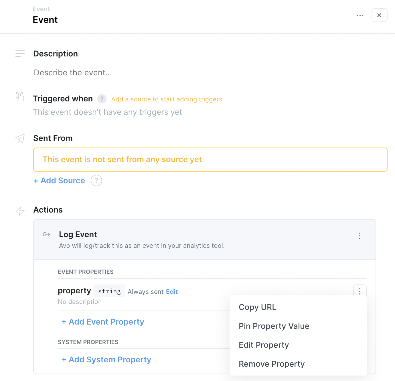 Event name mapping for multiple event shapes